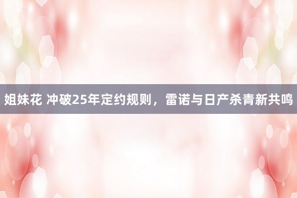 姐妹花 冲破25年定约规则，雷诺与日产杀青新共鸣
