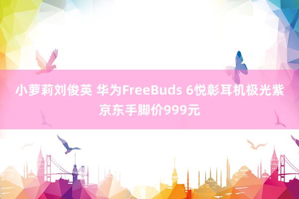 小萝莉刘俊英 华为FreeBuds 6悦彰耳机极光紫京东手脚价999元
